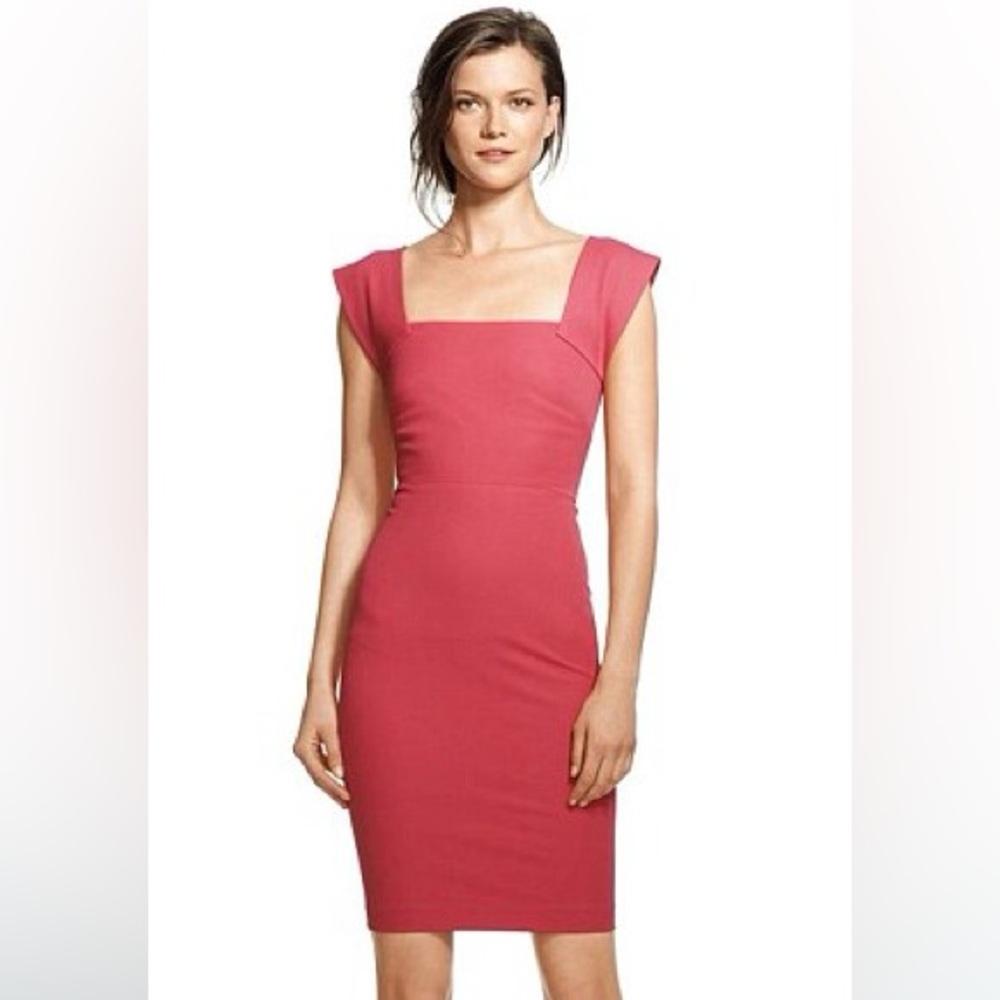 Banana Republic Rose-Pink Sleeveless Midi Sheath Dress